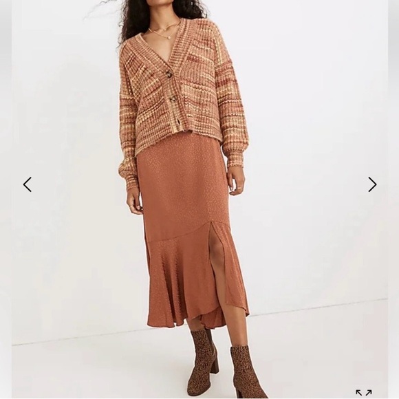 Madewell Dresses & Skirts - Madewell Flounce-Hem Midi Skirt in Cheetah Jacquard